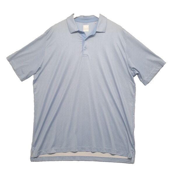 Callaway Opti-Dri Men’s XL Swing Tech Blue Check Performance Golf Polo Shirt - Picture 1 of 9